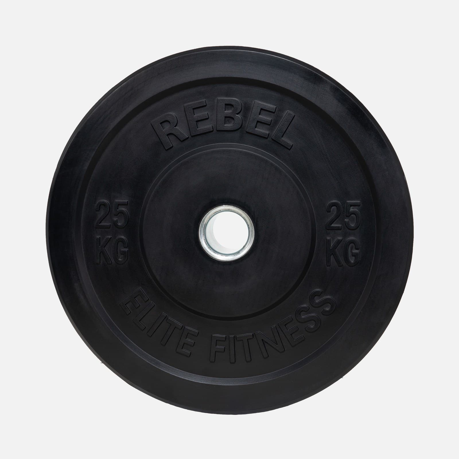 Black Rubber Bumper Plate — 15kg