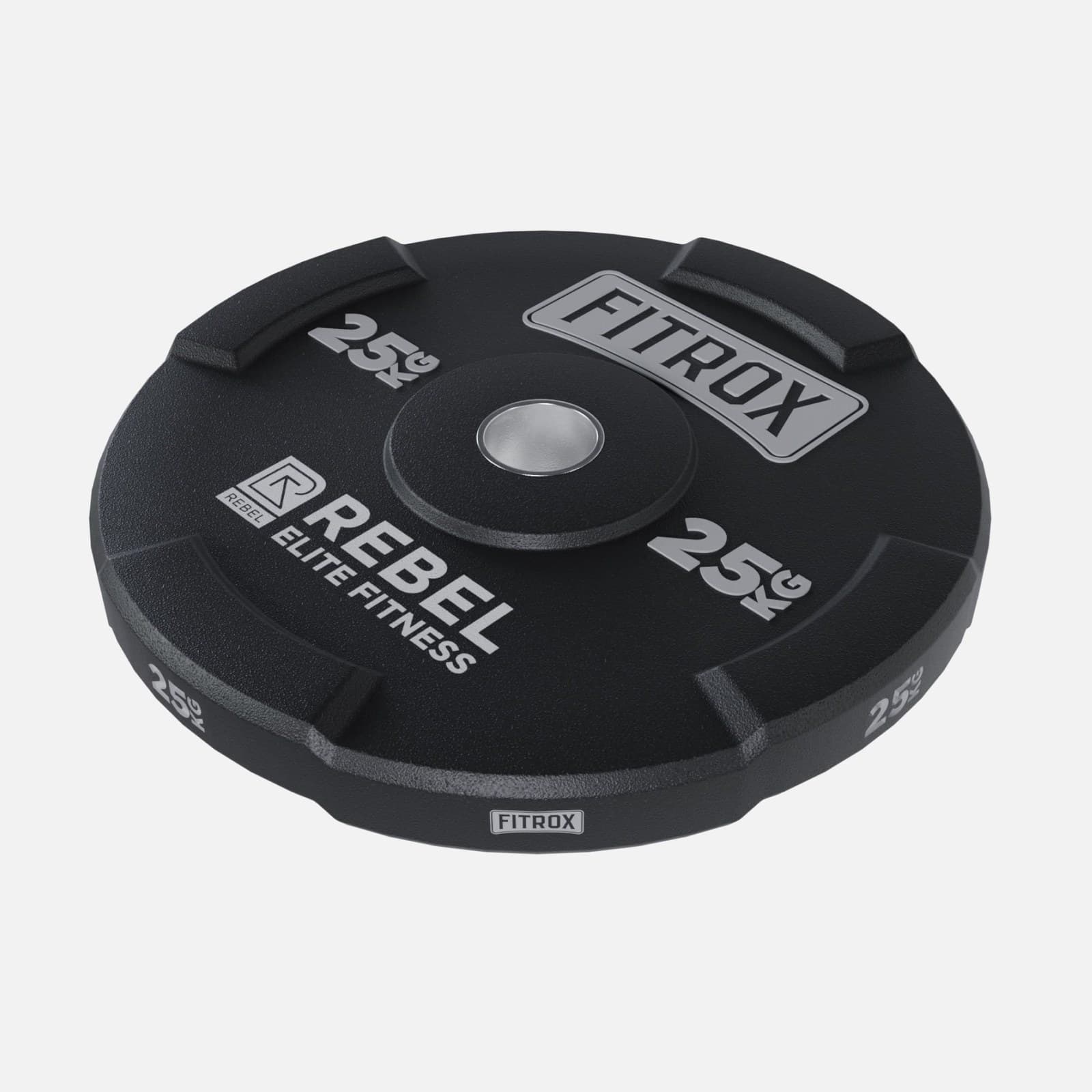 FITROX Interlocking Black Bumper Plate — 25kg